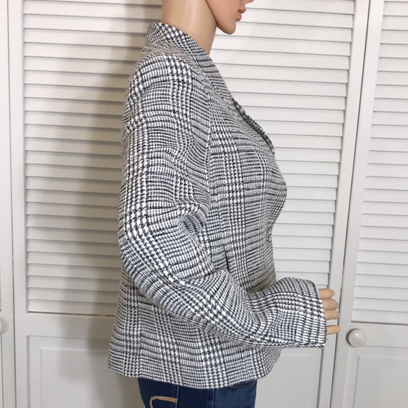 Club Monaco Wool Blend Glen Plaid Blazer Size 8 - Picture 6 of 15